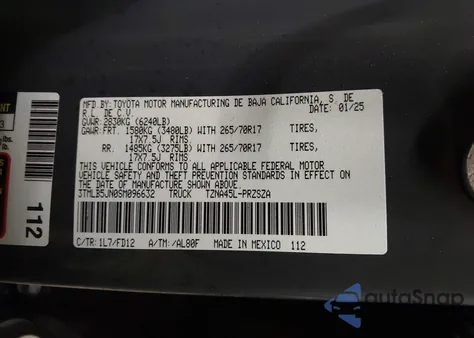 2025 Toyota Tacoma Trd Off Road z USA, uszkodzony, nr VIN 3TMLB5JN0SM096632